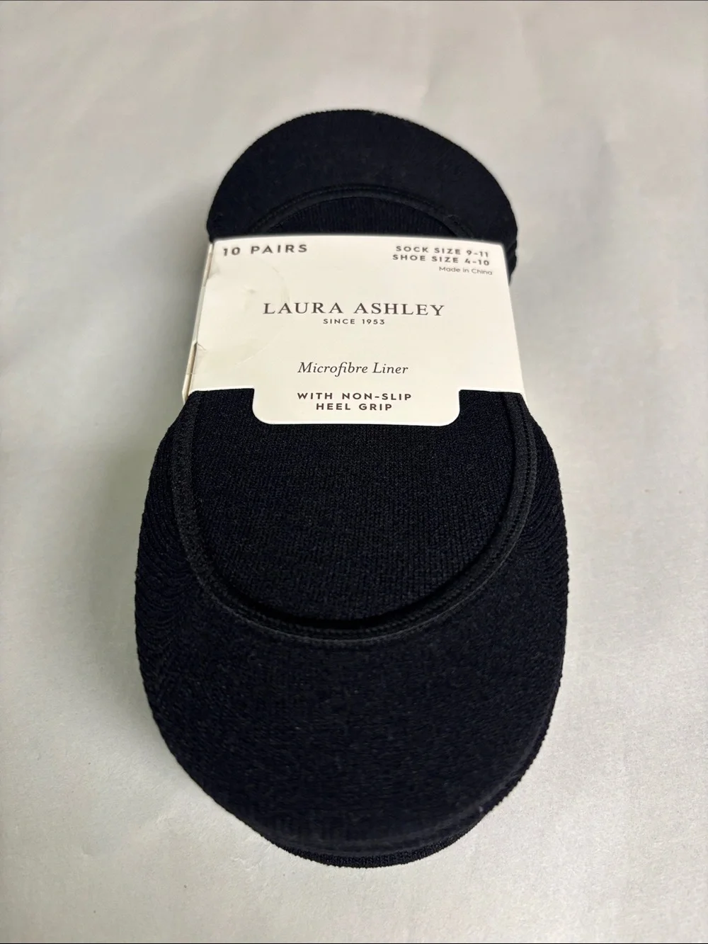 New Laura Ashley Socks Women’s 10 Pair Black Casual Active Microfiber Liner Sock